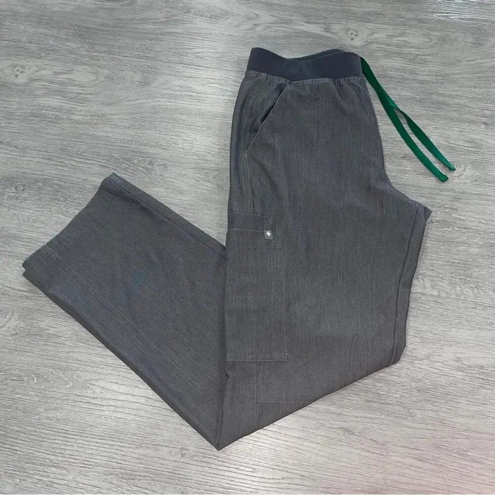 FIGS Axim Cargo Scrub Pant Men’s Medium Gray T2001 Technical Collection